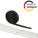 10m Hitzeschutzband Fiberglas - 25mm | Schwarz