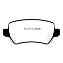 EBC Greenstuff Bremsbeläge Hinterachse DP21447 für Opel Astra H GTC