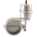 Set: 1 Unterdruck Auspuffklappe Ø 63mm mit Steuerung | geschlossen - Schwarz