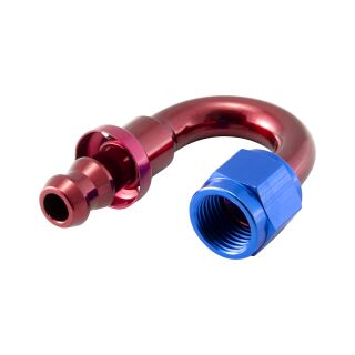 Alu Fitting AN6 Push-On 180° 9/16 - 18UNF
