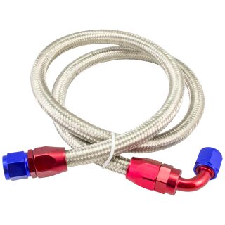 Stahlflex Ölleitung für Ölkühler - AN8 - Rot/Blau