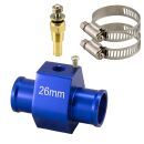 Adapter für Kühlmitteltemperatursensor - Ø26mm inkl. Sensor | Blau