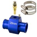 Adapter für Kühlmitteltemperatursensor - Ø28mm inkl. Sensor | Blau