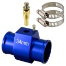 Adapter für Kühlmitteltemperatursensor - Ø34mm inkl. Sensor | Blau