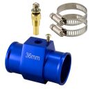 Adapter für Kühlmitteltemperatursensor - Ø36mm inkl. Sensor | Blau