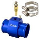 Adapter für Kühlmitteltemperatursensor - Ø38mm inkl. Sensor | Blau