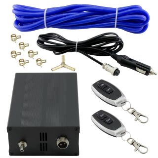 Klappensteuerungs-Set mit Unterdruckpumpe für 2 Klappen | Blau