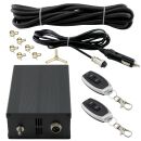 Set: 2 Unterdruck Auspuffklappen Ø 70mm mit Unterdruckpumpe | offen - Schwarz