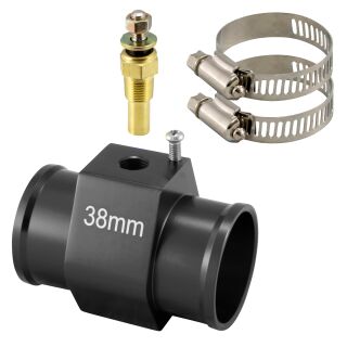 Adapter für Kühlmitteltemperatursensor - Ø38mm inkl. Sensor | Schwarz