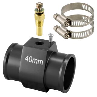 Adapter für Kühlmitteltemperatursensor - Ø40mm inkl. Sensor | Schwarz