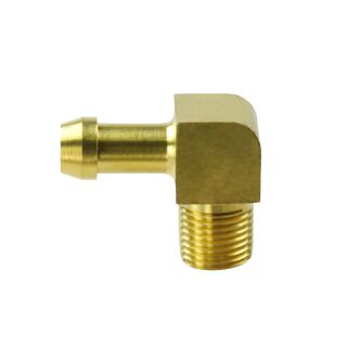 Adapter 90° Winkel 6mm Schlauchanschluss auf 1/8" NPT männlich - Messing