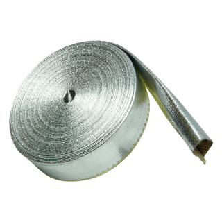 1m Aluminium Hitzeschutzschlauch Kettelnaht | 12mm
