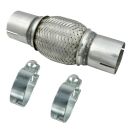 Ø 50mm / 2" Edelstahl Flexrohr mit Schellen...