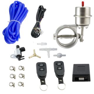Set: 1 Unterdruck Auspuffklappe Ø 63mm mit Steuerung | offen
