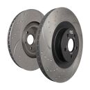 EBC Bremsscheiben Turbo Groove Disc (GD) Vorderachse GD286 für Fiat Panda 2