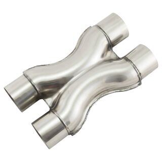 76mm / 3" X-Pipe Auspuffrohr | V2A Edelstahl