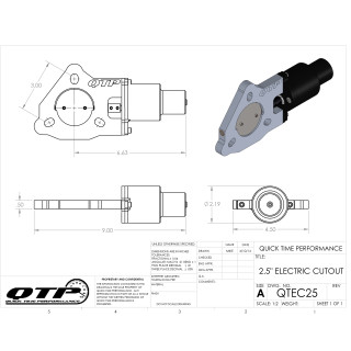 QTP 63mm / 2,5 elektrische Auspuffklappe | QTEC25